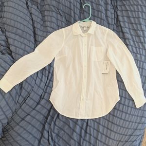 NWT Anti Stain White Button Down